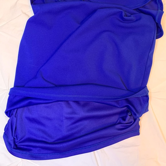 Revamped | Royal Blue Mesh Side Cutout Mini Dress - Picture 7 of 7